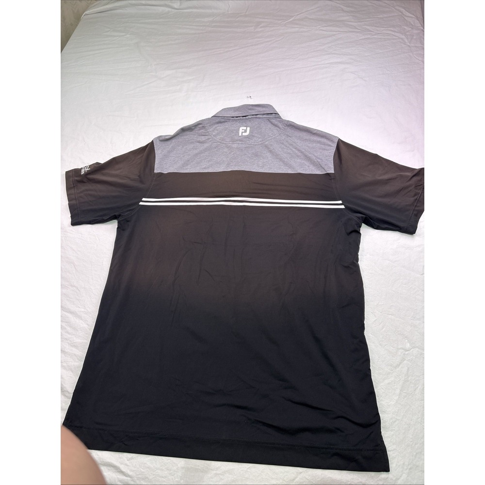 FootJoy Sweater Mens L GRAY BLACK Performance FJ Tech Golf - Picture 6 of 7